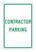 Contractor Parking Sign