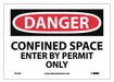 Danger Confined Space Enter By Permit On