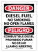 Danger Diesel Fuel Sign Bilingual