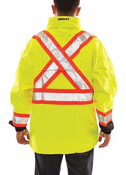 Rain Jacket 3XL Ylw/Green 0.30mm Thick