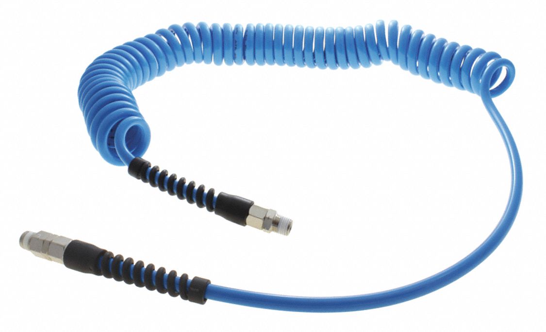 Coiled Air Hose 1/4 ID x 12 ft.