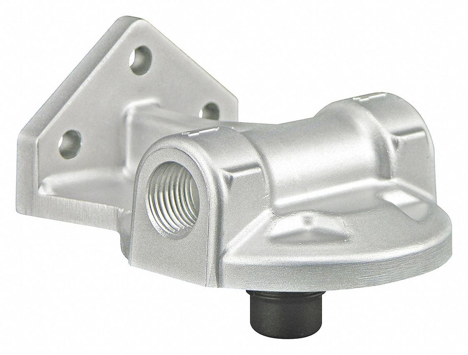 Fuel Filter Base 3-1/4 L Gray Aluminum