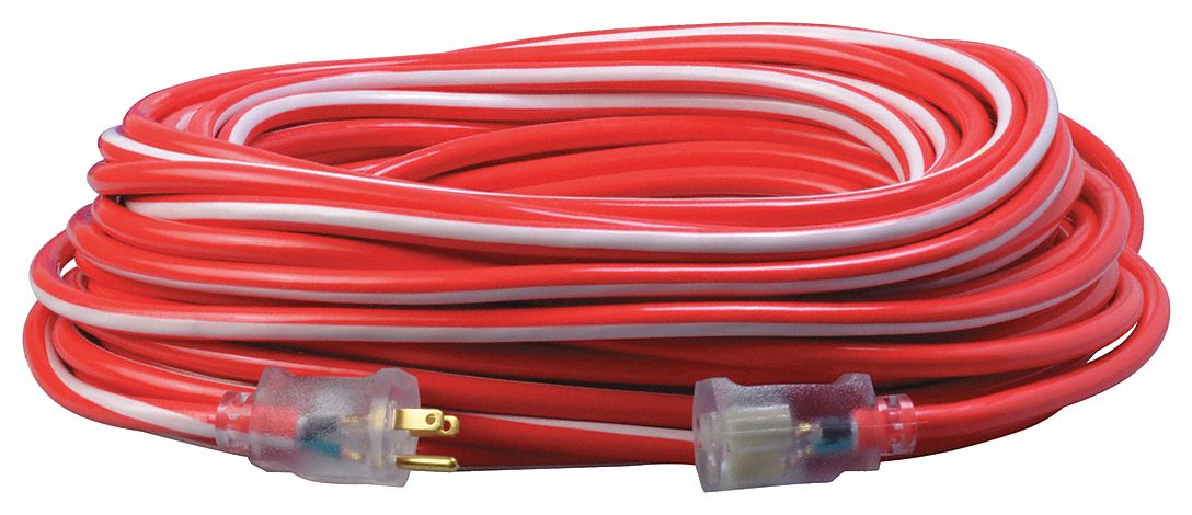 Ext.Cord 100ft Rd/Wht 12AWG Round