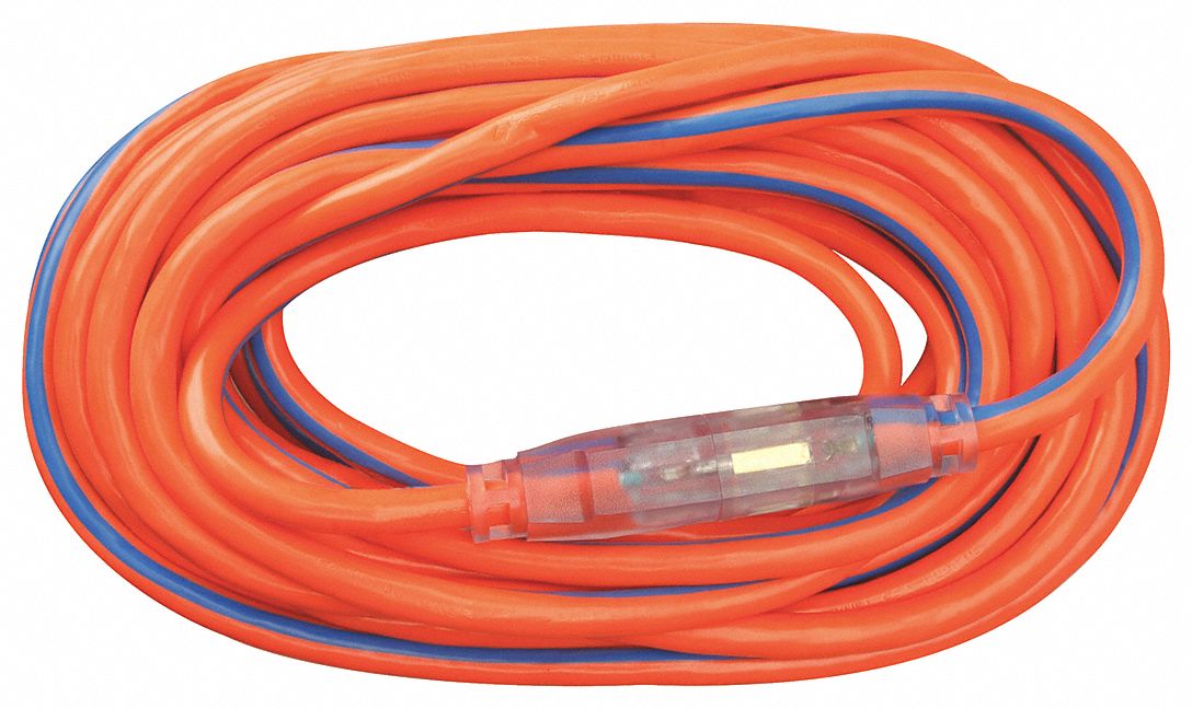 Ext.Cord 50ft Bl/Org 12AWG Round
