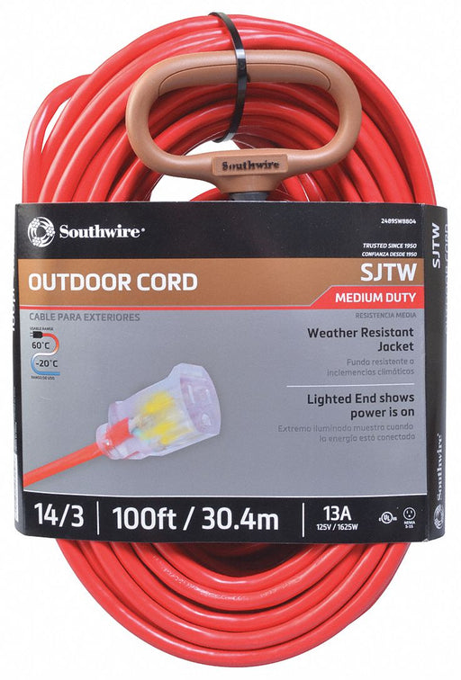 Extension Cord 14 AWG 125VAC 100 ft L