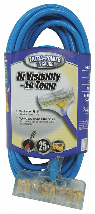Extension Cord 14 AWG 125VAC 25 ft L