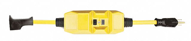 GFCI Yellow 2 ft 1 Outlet 12 AWG