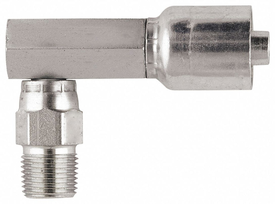 Crimp Fitting 90 deg.1/4 M Universal