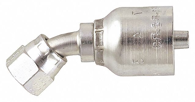 Crimp Fitting 45 Deg 1/2 ID 7/8 FJIC