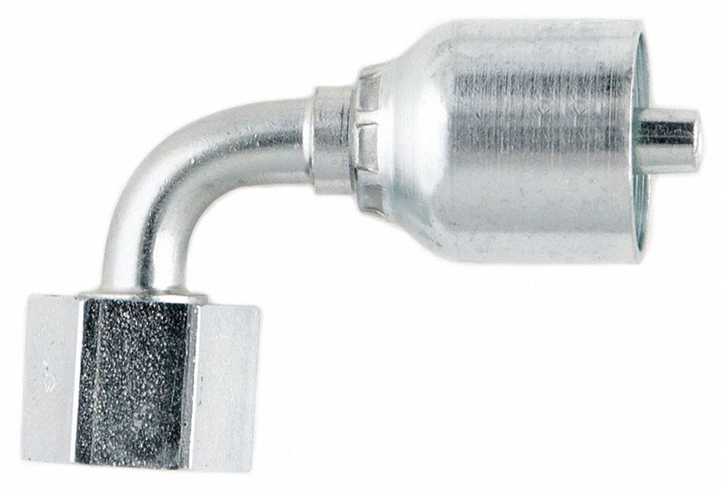 Crimp Fitting 90 Deg 1/2 ID M22-1.5 F