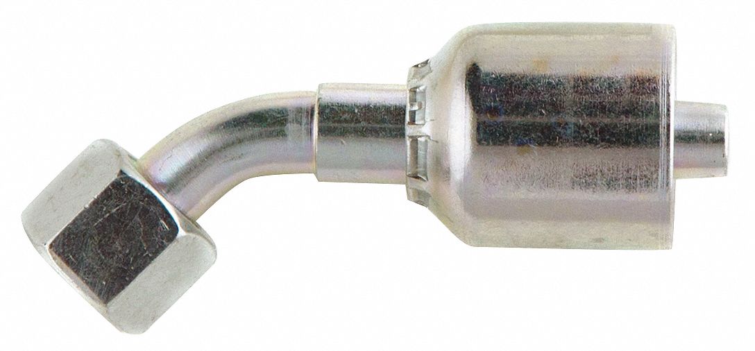 Crimp Fitting 45 Deg 1/4 I.D. F Metric