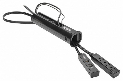 Outlet Strip Black 5-1/8 in 3 Outlets