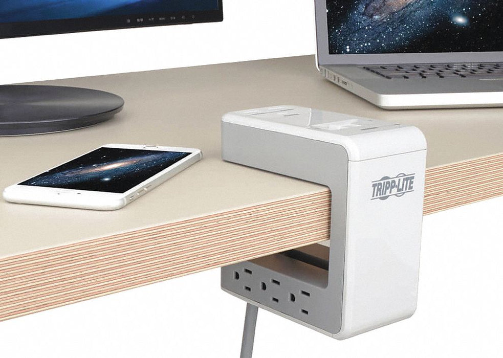 Surge Protector Outlet Strip 15.0A Gray