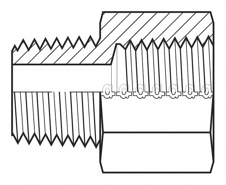 Hose Adapter 1/4 BSPT 1/4 NPT
