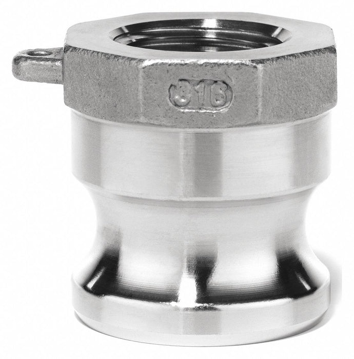 Cam and Groove Adapter 1/2 304 SS