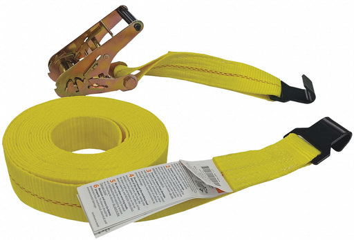 Tie Down Strap Flat-Hook Yellow