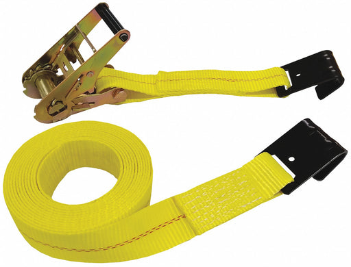 Tie Down Strap Flat-Hook Yellow