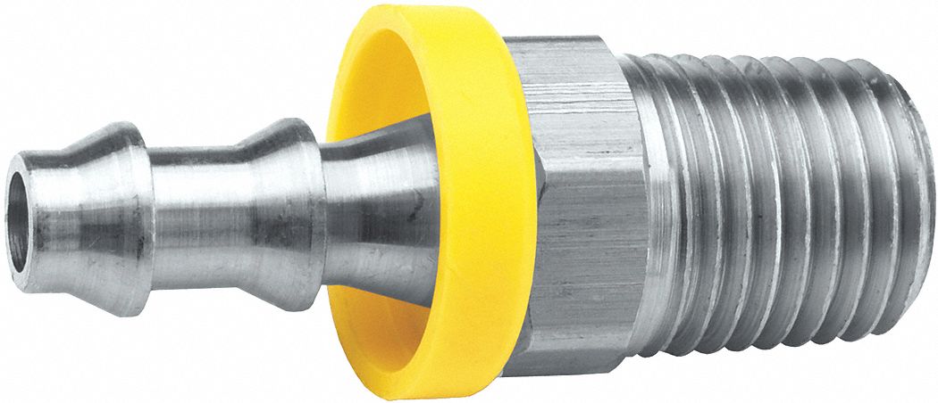 Push on Hose Fitting 1/4 x1/8 BarbxNPT