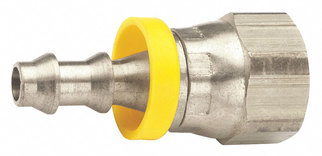 Push on Hose Fitting 1/2 x1/2 BarbxUNF