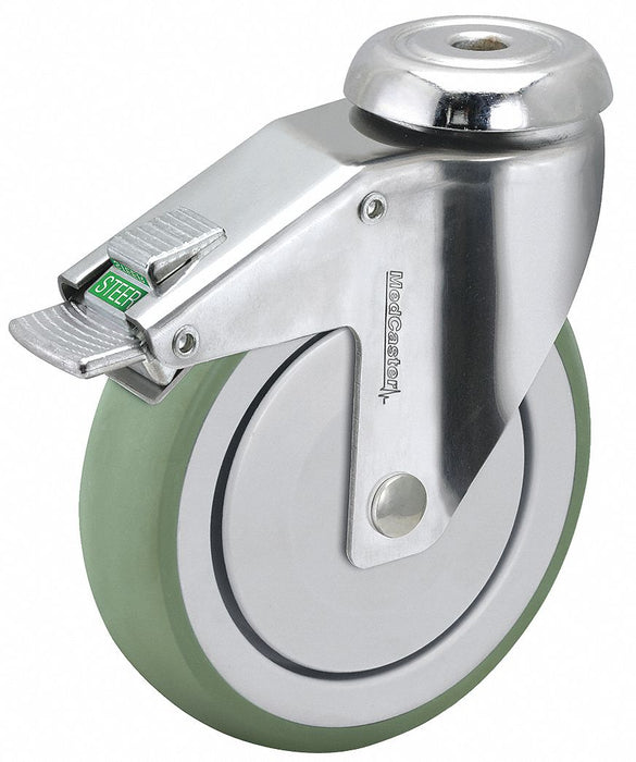 Bolt-Hole Caster 4 dia Swivel Rubber