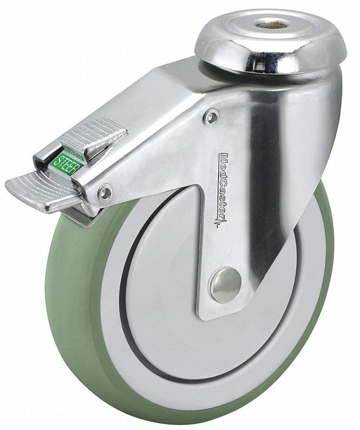 Bolt-Hole Caster 5 dia Swivel Rubber