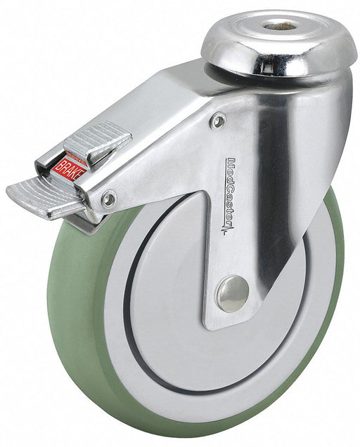 Bolt-Hole Caster 4 dia Swivel Rubber