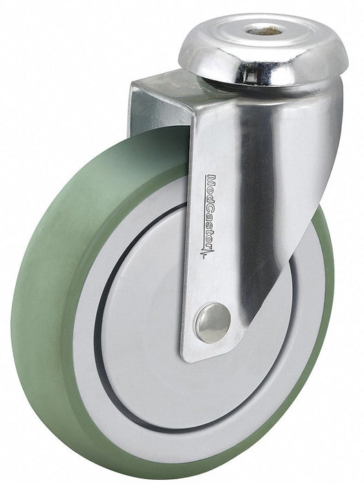 Bolt-Hole Caster 3 dia Swivel Rubber