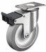 Plate Caster Swivel Rubber 5 1/8 H