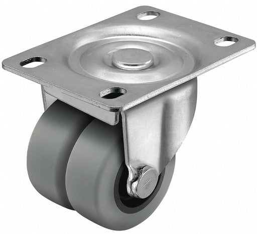 Plate Caster Swivel Rubber 2 13/16 H