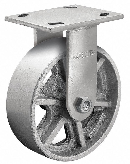 Plate Caster Rigid Iron 6 1/2 H