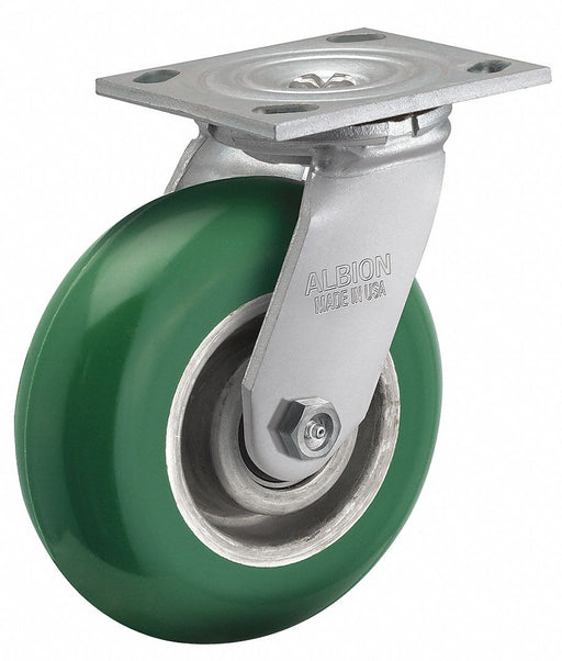 Plate Caster Swivel Polyurethane 9 1/2 H