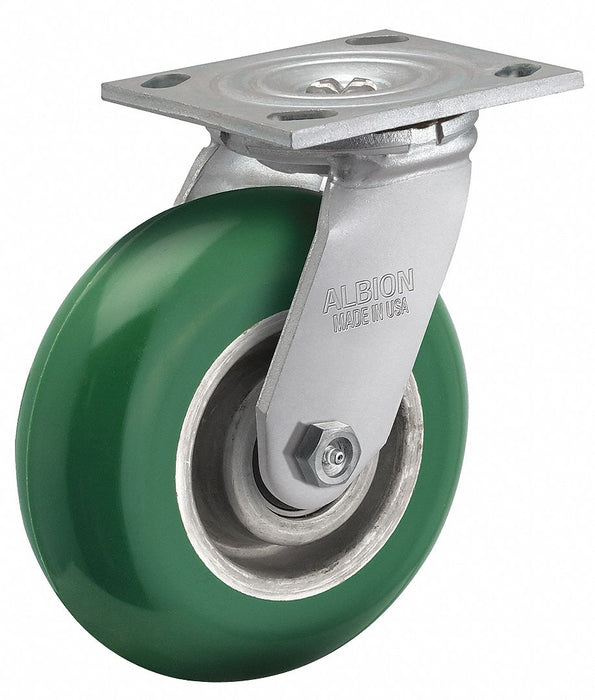 Plate Caster Swivel Polyurethane 7 1/4 H