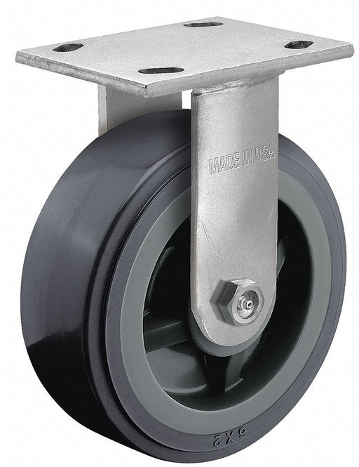 Plate Caster Rigid Polyurethane 6 1/2 H