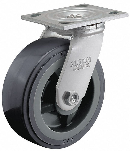 Plate Caster Swivel Polyurethane 6 1/2 H