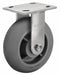 Plate Caster Rigid Rubber 7 1/4 H