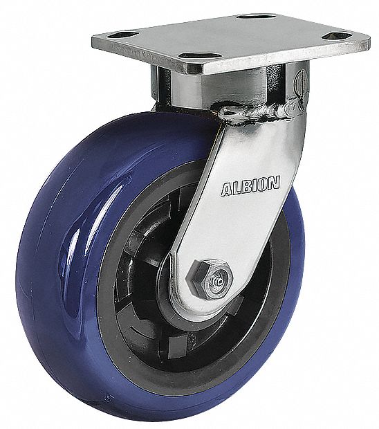 PlateCaster KingpinlessSwivel PU 6 1/2 H