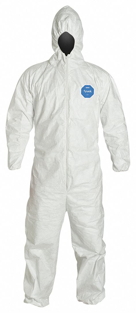 D2197 Hooded Coveralls 3XL Wht Tyvek 400 PK6