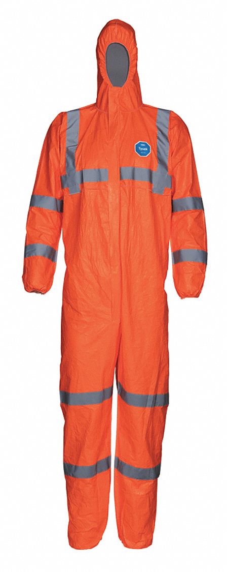 Coveralls 6XL Org Tyvek 500 HV PK25