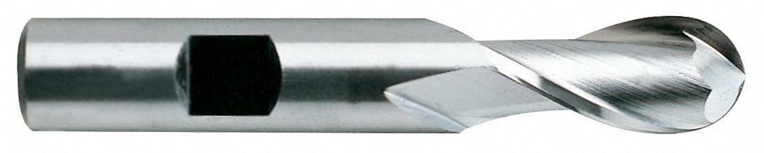 Ball End Mill Single End 9/16 HSS