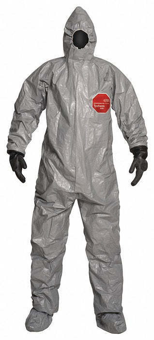 Hooded Coveralls Gray 4XL PK6