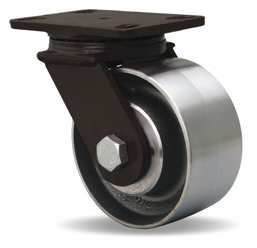 Plate Caster Swivel Steel 7 1/2 H