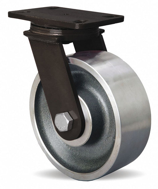Plate Caster Swivel Steel 10 1/4 H