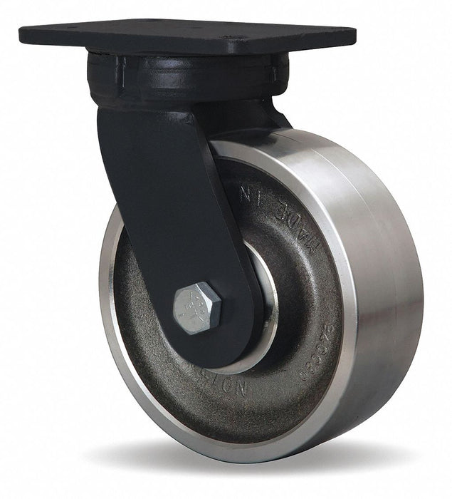 Plate Caster Swivel Steel 10 1/2 H