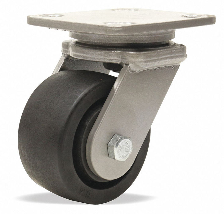 Plate Caster Swivel Nylon 5 5/8 H