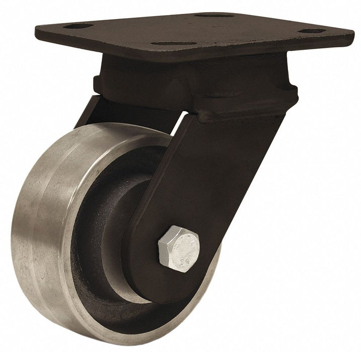 Plate Caster Swivel Steel 5 5/8 H