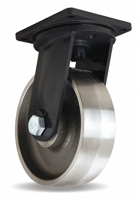 Plate Caster Swivel Steel 15 1/2 H