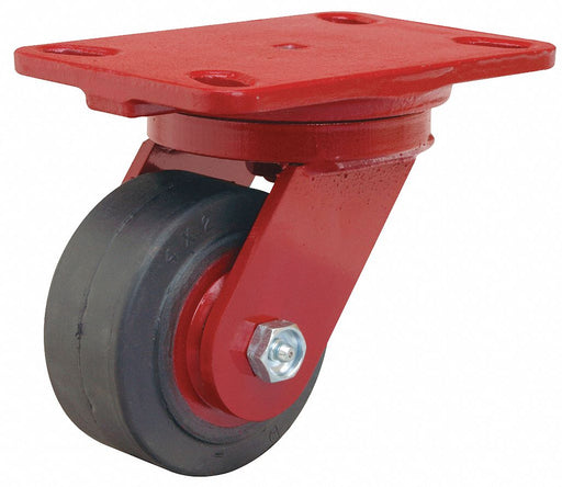 Plate Caster Swivel Rubber 5 5/8 H