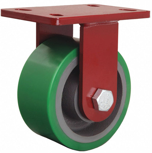 Plate Caster Rigid Polyurethane 7 1/2 H