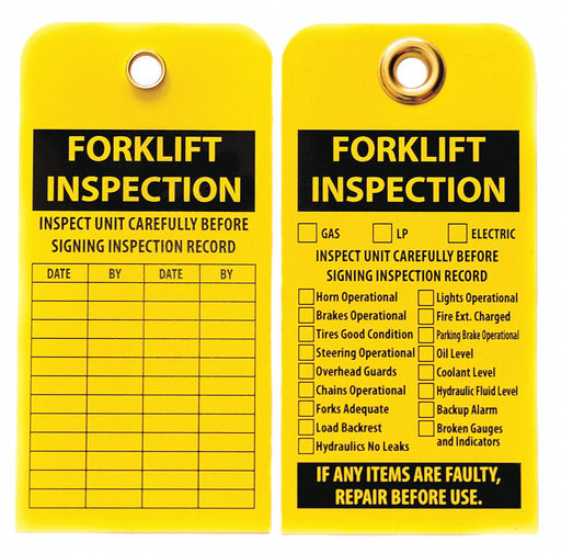 Tag Yellow Plastic 5-3/4inH 3inW PK10