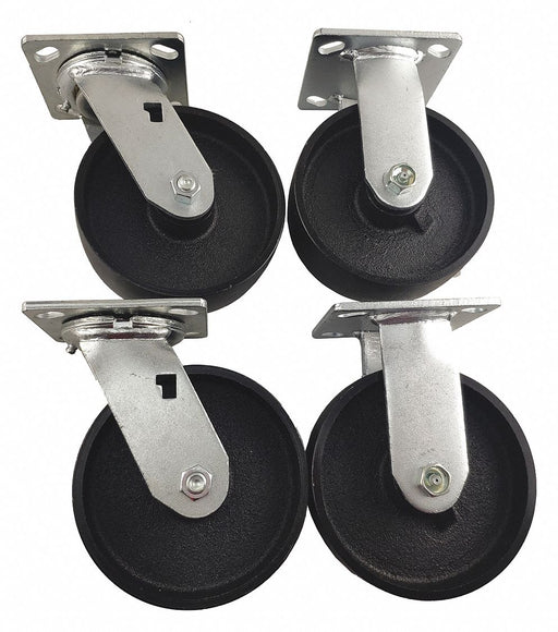 Plate Casters Rigid Swivel 7 1/2 H PK4